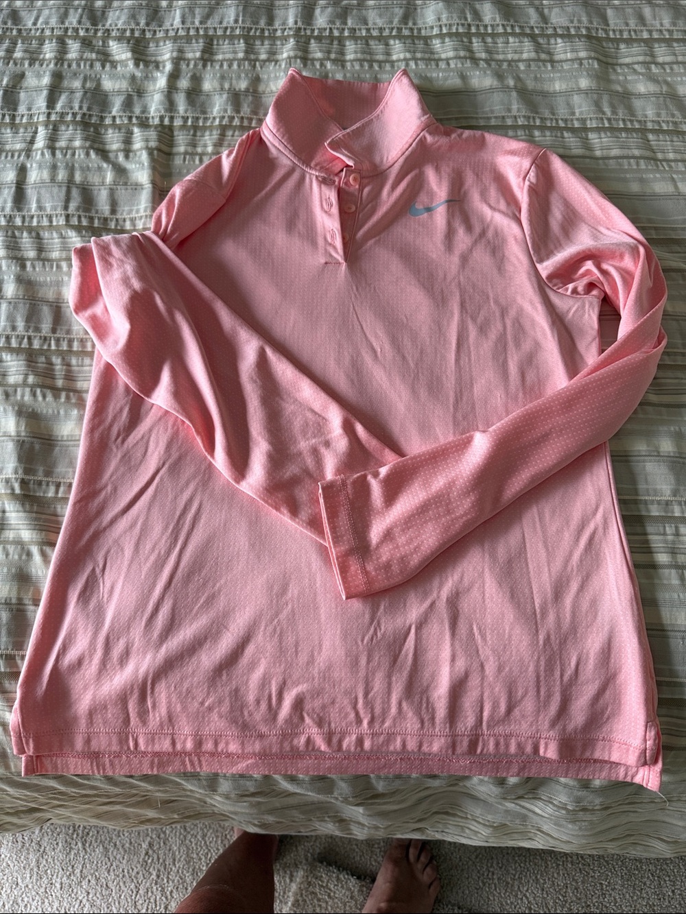 Nike Light Pink Quarter-Snap Long Sleeve Pullover
